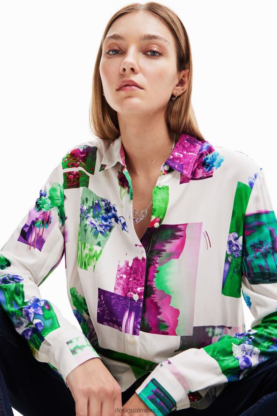 Desigual mujer camisa fotográfica digital VZ26R0899 ropa