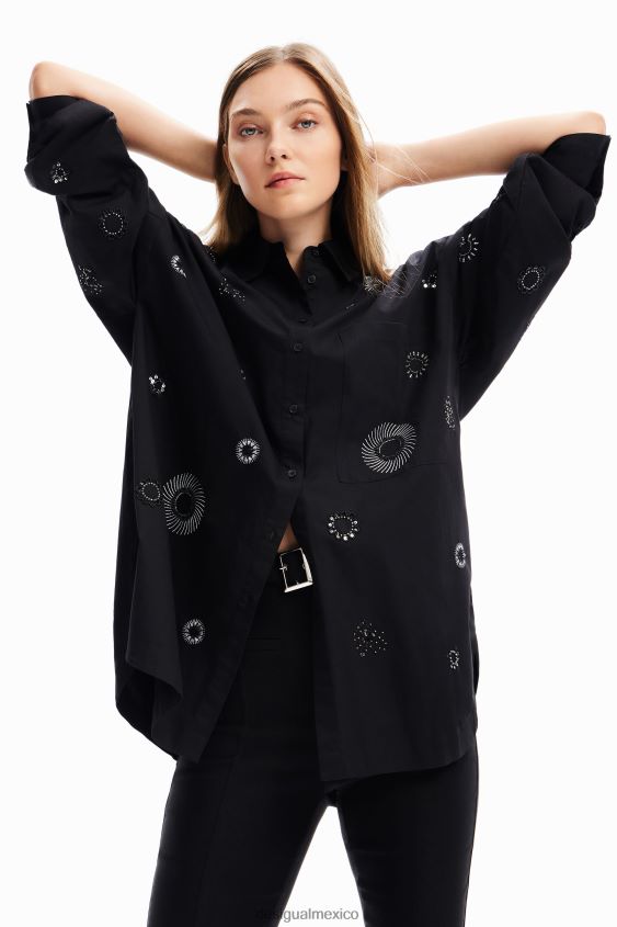 Desigual mujer camisa oversize bordada VZ26R0161 ropa