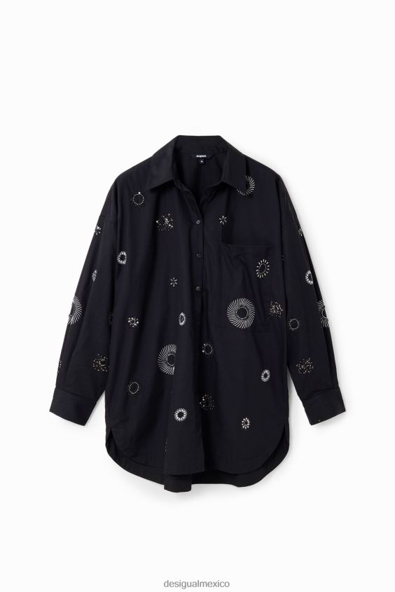 Desigual mujer camisa oversize bordada VZ26R0161 ropa