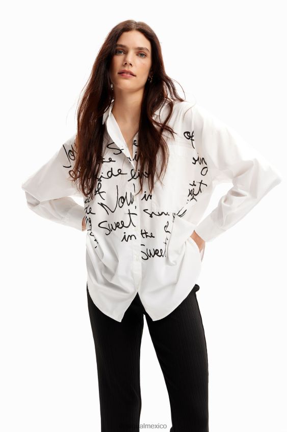 Desigual mujer camisa oversize con letras VZ26R052 ropa