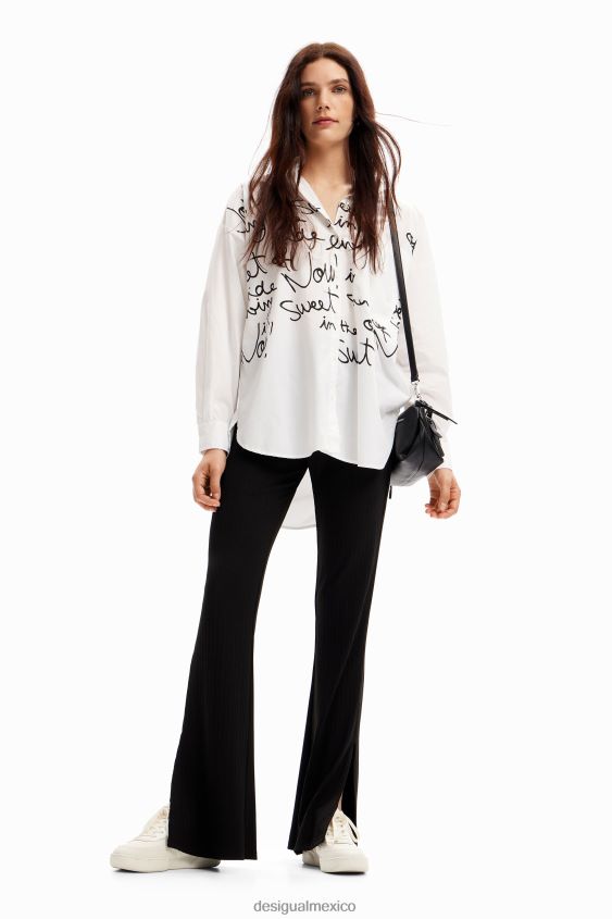 Desigual mujer camisa oversize con letras VZ26R052 ropa
