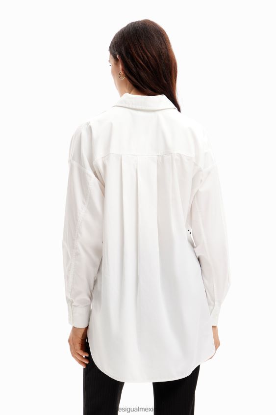 Desigual mujer camisa oversize con letras VZ26R052 ropa