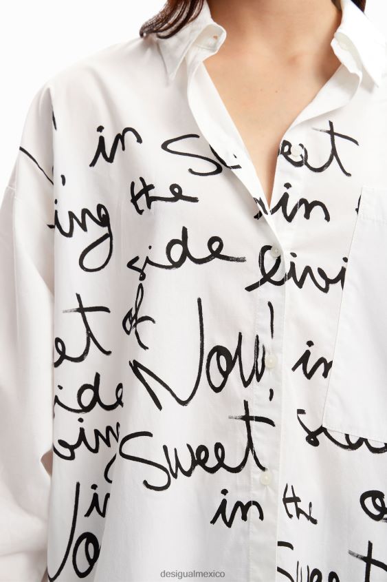 Desigual mujer camisa oversize con letras VZ26R052 ropa