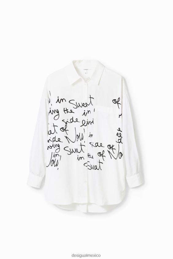 Desigual mujer camisa oversize con letras VZ26R052 ropa