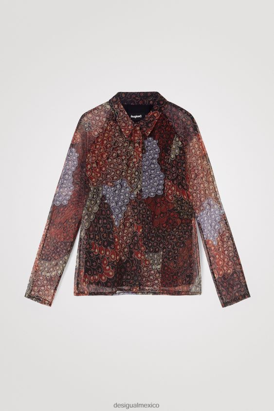 Desigual mujer frisos blusa elastica VZ26R01040 ropa