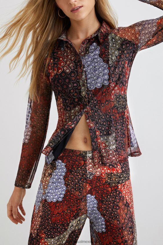 Desigual mujer frisos blusa elastica VZ26R01040 ropa