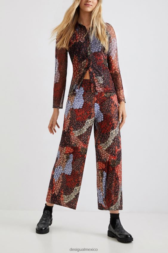 Desigual mujer frisos blusa elastica VZ26R01040 ropa