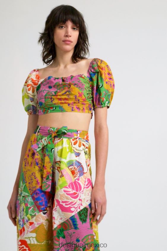 Desigual mujer metro. blusa corta de christian lacroix VZ26R0684 ropa
