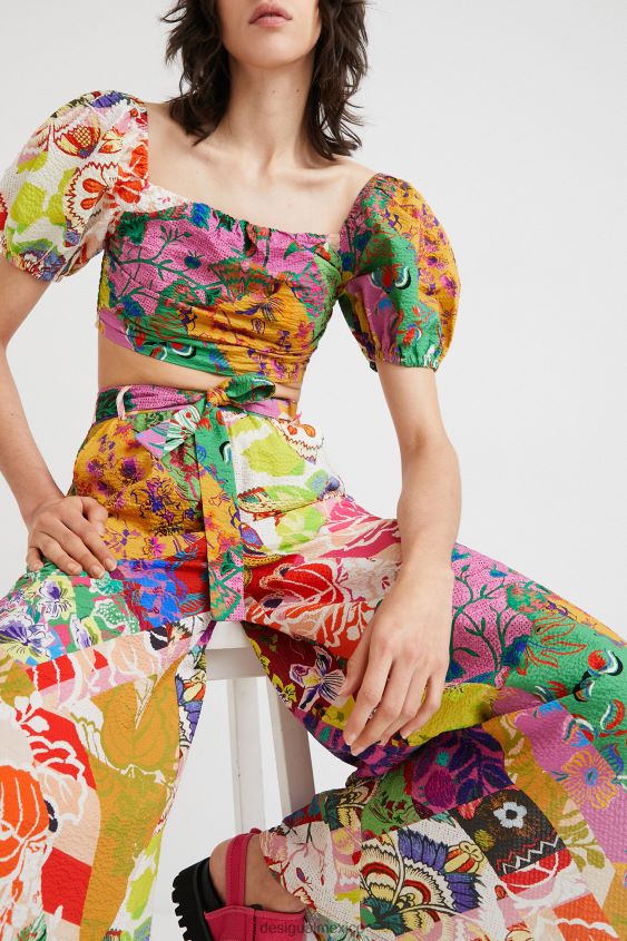 Desigual mujer metro. blusa corta de christian lacroix VZ26R0684 ropa