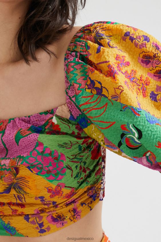 Desigual mujer metro. blusa corta de christian lacroix VZ26R0684 ropa