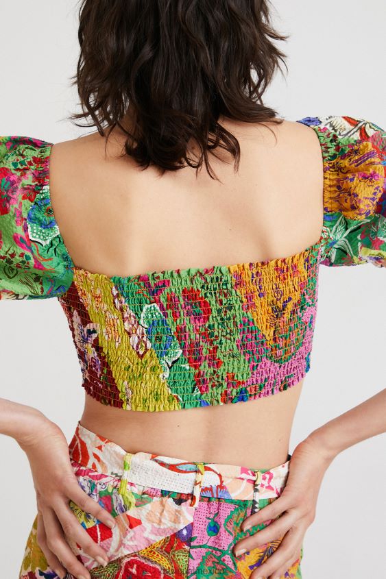 Desigual mujer metro. blusa corta de christian lacroix VZ26R0684 ropa