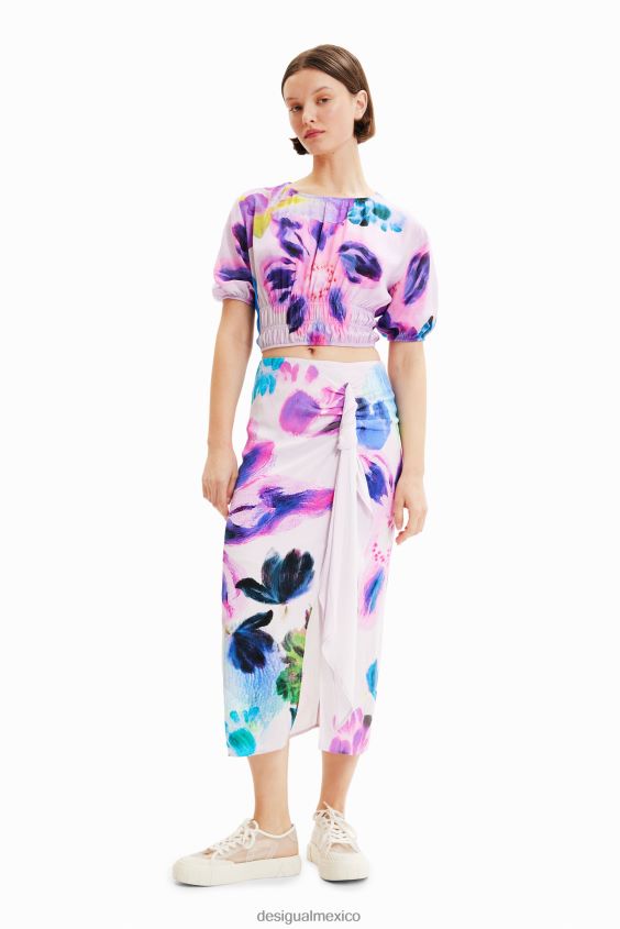 Desigual mujer metro. blusa corta floral de christian lacroix VZ26R0794 ropa