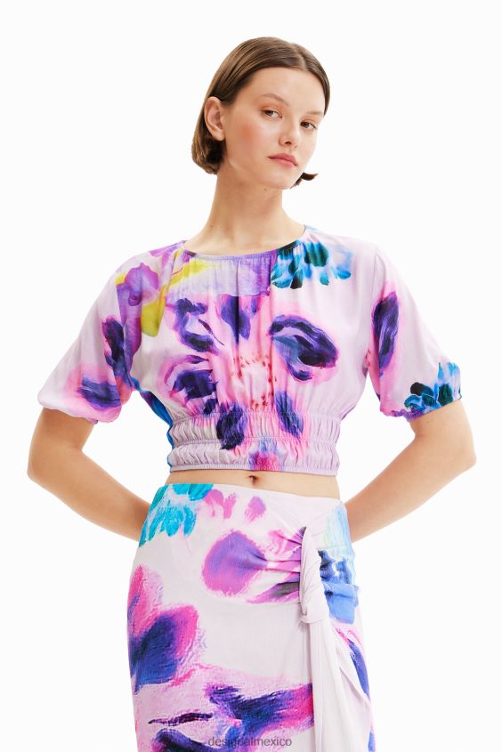 Desigual mujer metro. blusa corta floral de christian lacroix VZ26R0794 ropa