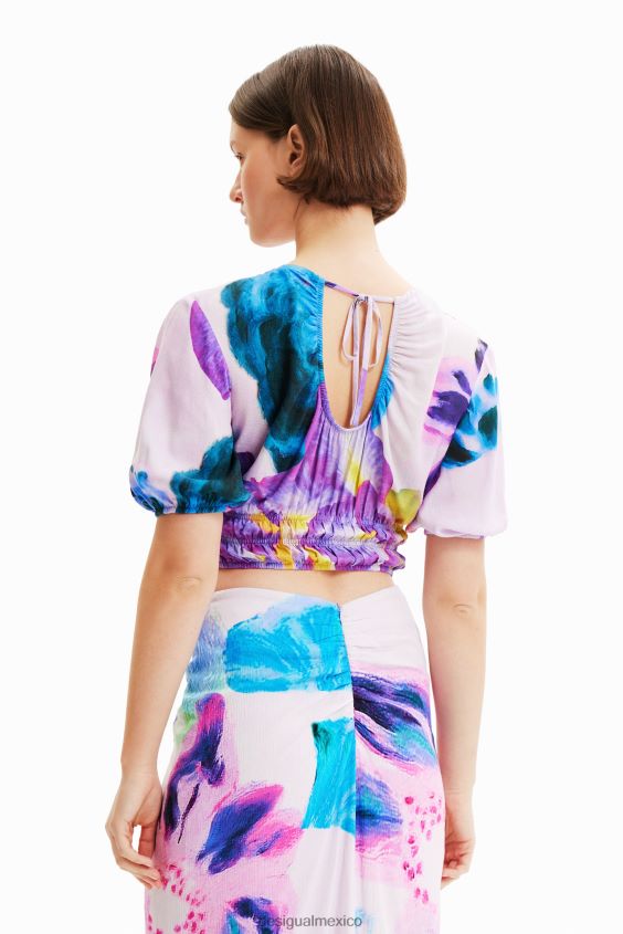 Desigual mujer metro. blusa corta floral de christian lacroix VZ26R0794 ropa