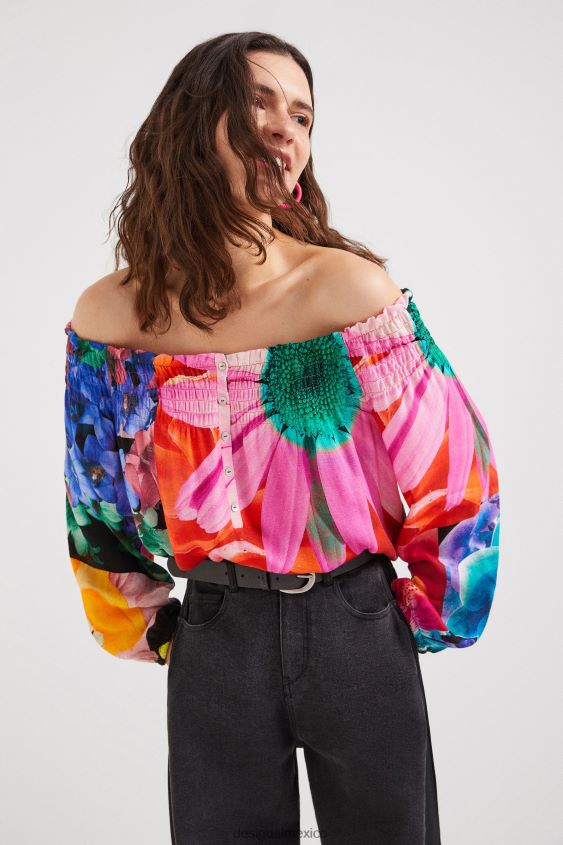 Desigual mujer metro. blusa floral de christian lacroix VZ26R0810 ropa