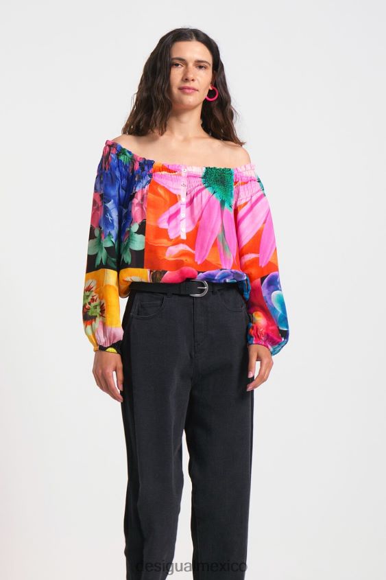 Desigual mujer metro. blusa floral de christian lacroix VZ26R0810 ropa