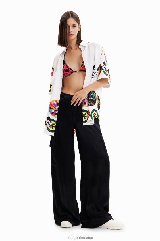 Desigual mujer metro. camisa de mickey mouse de lino de christian lacroix VZ26R0907 ropa