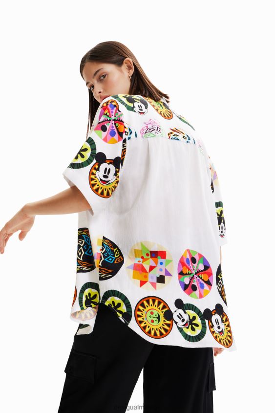 Desigual mujer metro. camisa de mickey mouse de lino de christian lacroix VZ26R0907 ropa