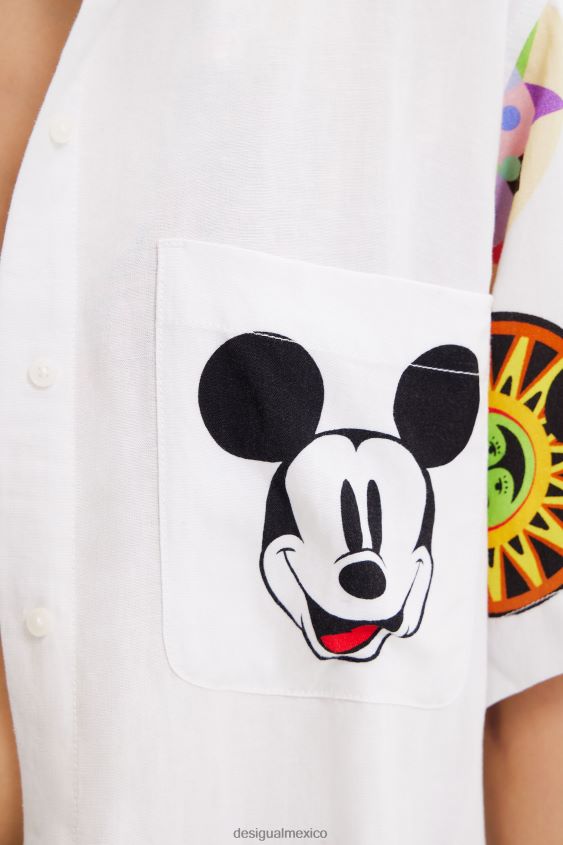 Desigual mujer metro. camisa de mickey mouse de lino de christian lacroix VZ26R0907 ropa