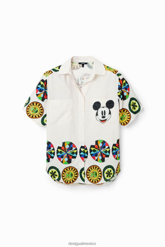 Desigual mujer metro. camisa de mickey mouse de lino de christian lacroix VZ26R0907 ropa