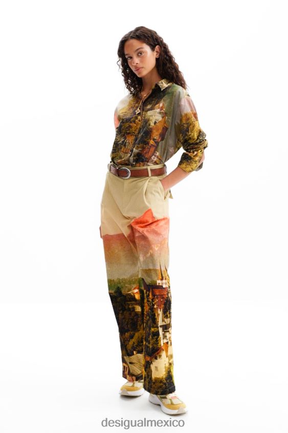Desigual mujer metro. camisa de paisaje de christian lacroix VZ26R050 ropa
