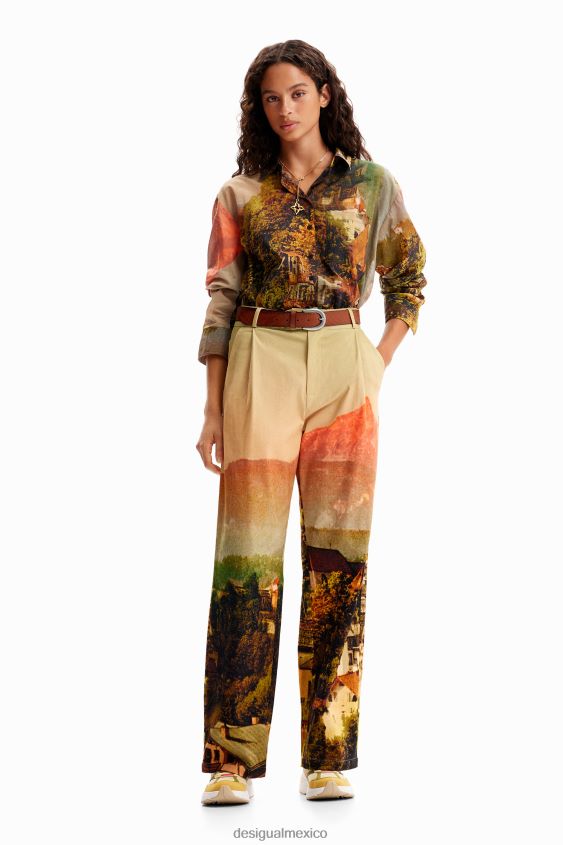 Desigual mujer metro. camisa de paisaje de christian lacroix VZ26R050 ropa