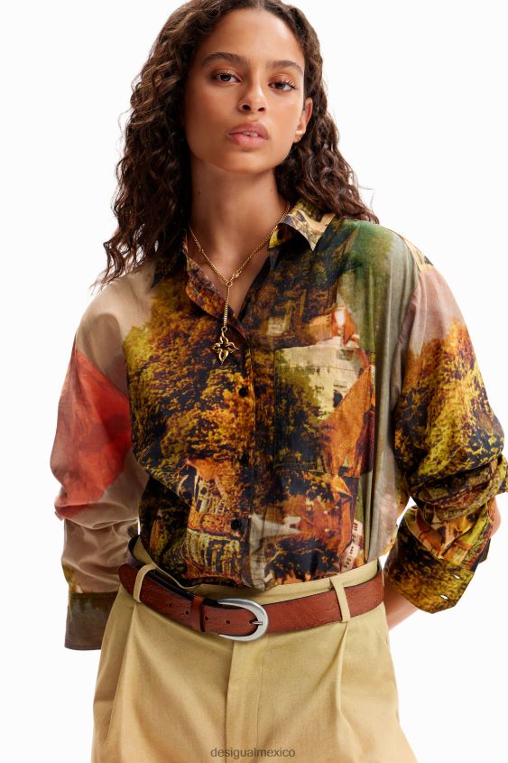 Desigual mujer metro. camisa de paisaje de christian lacroix VZ26R050 ropa