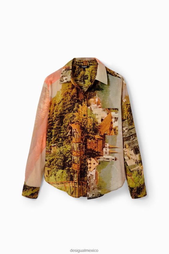 Desigual mujer metro. camisa de paisaje de christian lacroix VZ26R050 ropa