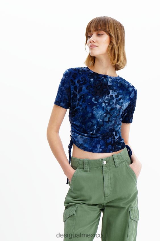 Desigual mujer camiseta ajustada con estampado animal VZ26R0509 ropa