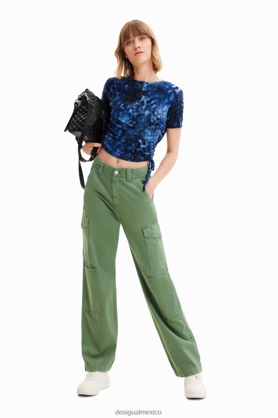 Desigual mujer camiseta ajustada con estampado animal VZ26R0509 ropa