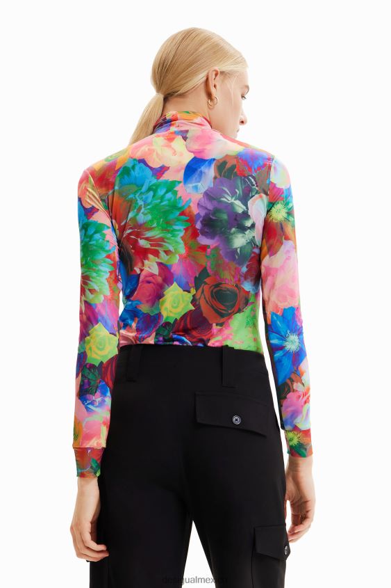 Desigual mujer camiseta ajustada con estampado floral VZ26R0284 ropa