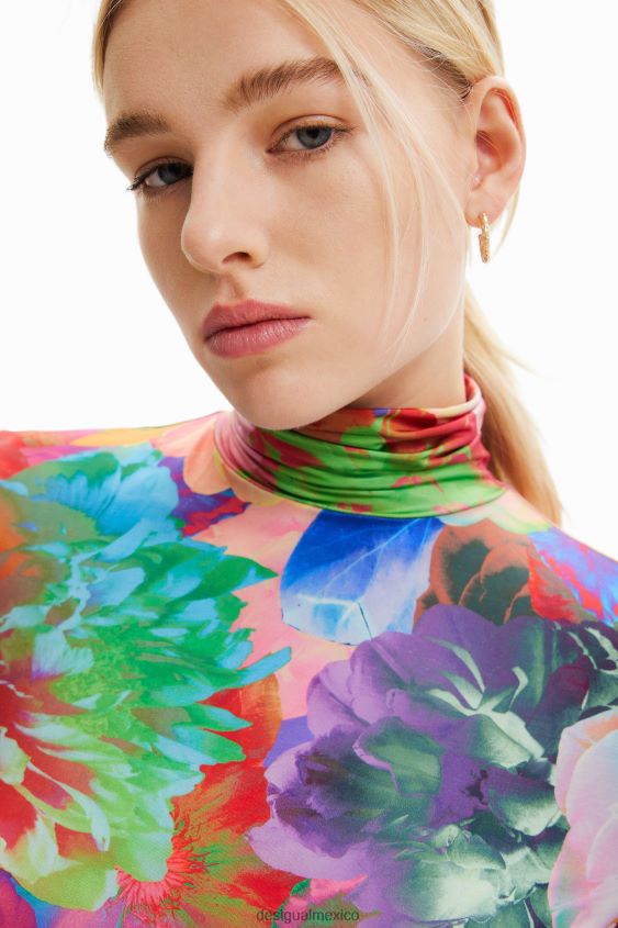 Desigual mujer camiseta ajustada con estampado floral VZ26R0284 ropa