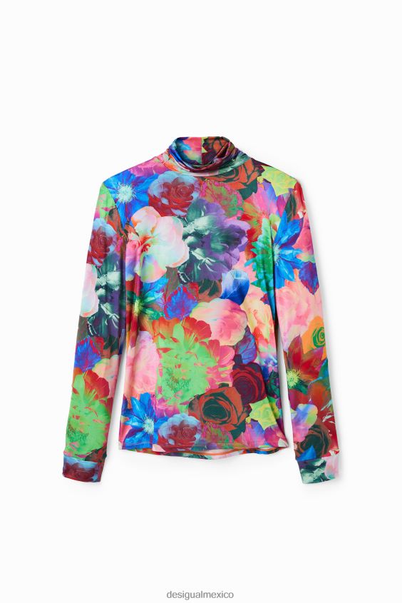 Desigual mujer camiseta ajustada con estampado floral VZ26R0284 ropa