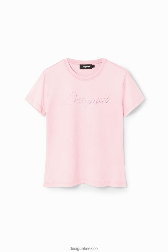 Desigual mujer camiseta ajustada con strass VZ26R0117 ropa