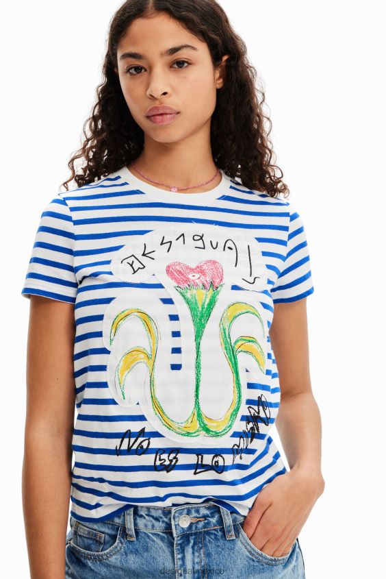 Desigual mujer camiseta arty a rayas VZ26R0951 ropa