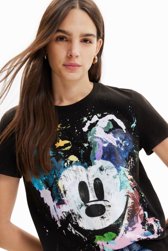 Desigual mujer camiseta arty de mickey mouse de disney VZ26R0877 ropa