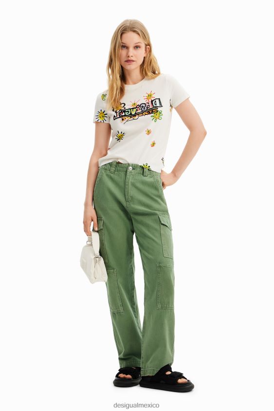 Desigual mujer camiseta arty flocada VZ26R0993 ropa