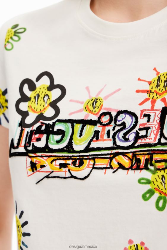 Desigual mujer camiseta arty flocada VZ26R0993 ropa