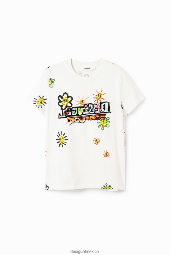 Desigual mujer camiseta arty flocada VZ26R0993 ropa