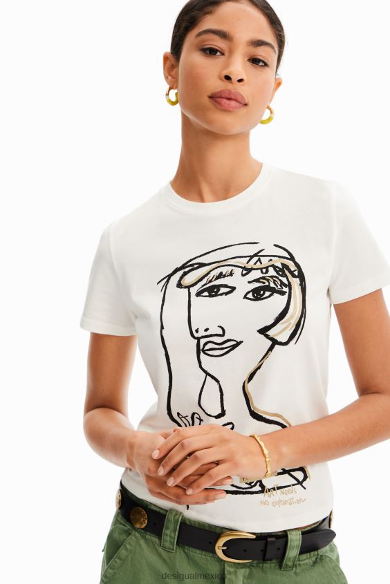 Desigual mujer camiseta con cara artística VZ26R01002 ropa