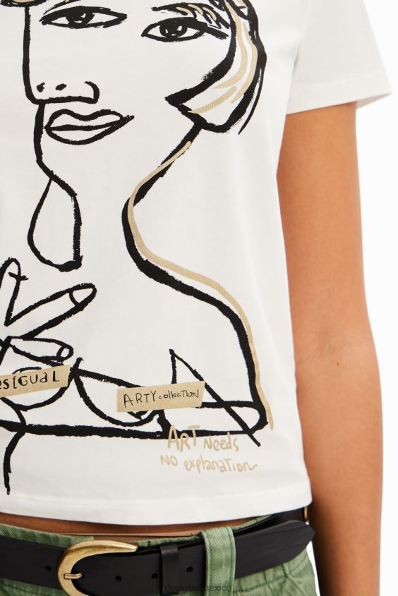 Desigual mujer camiseta con cara artística VZ26R01002 ropa