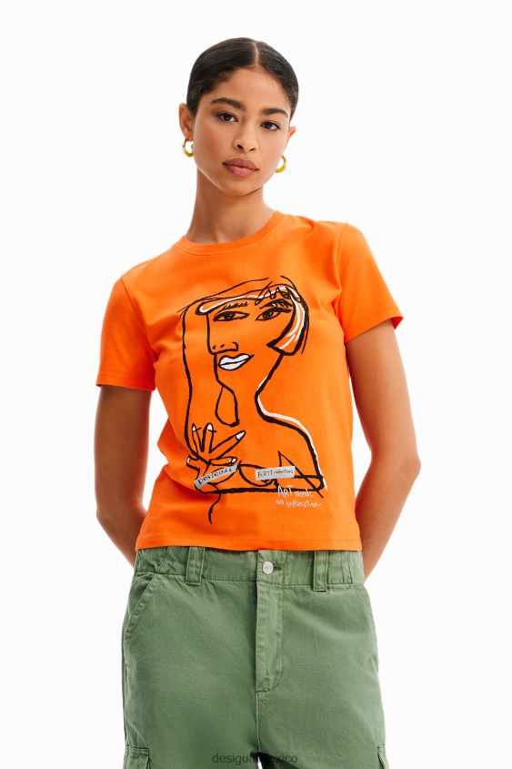 Desigual mujer camiseta con cara artística VZ26R01015 ropa