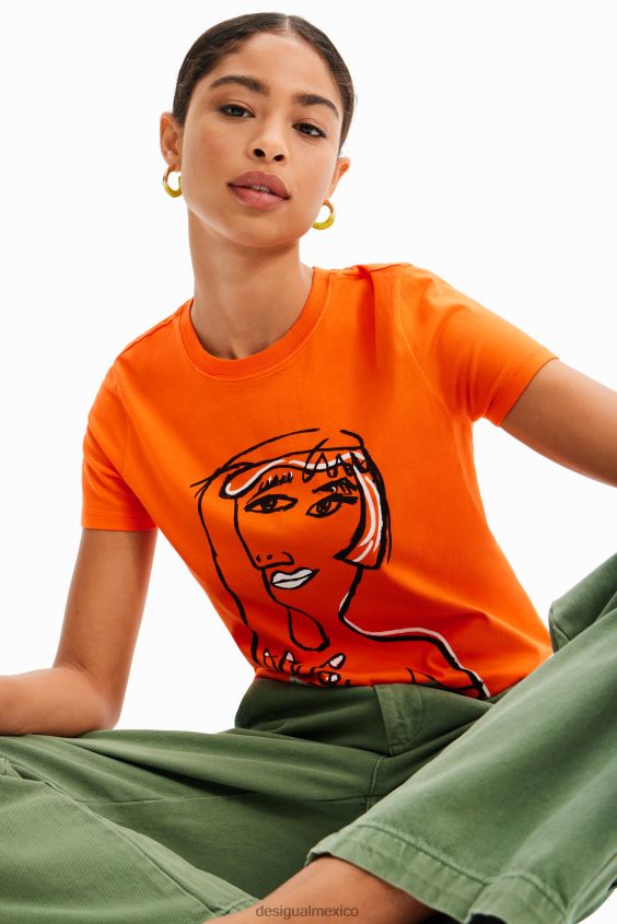 Desigual mujer camiseta con cara artística VZ26R01015 ropa