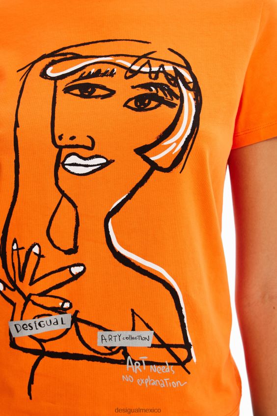 Desigual mujer camiseta con cara artística VZ26R01015 ropa