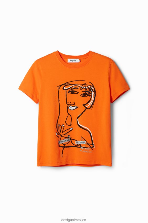 Desigual mujer camiseta con cara artística VZ26R01015 ropa