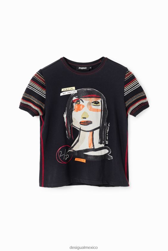 Desigual mujer camiseta con cara artística VZ26R039 ropa