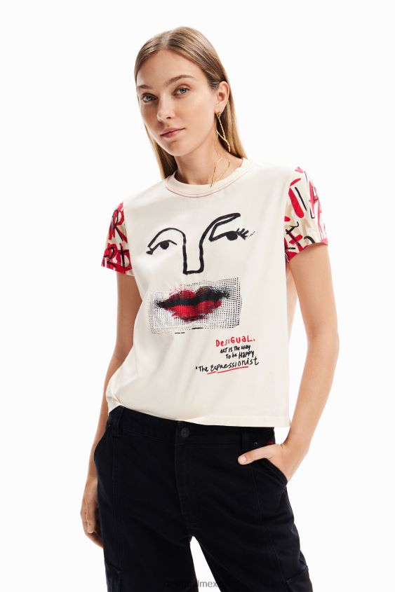 Desigual mujer camiseta con cara artística VZ26R0991 ropa