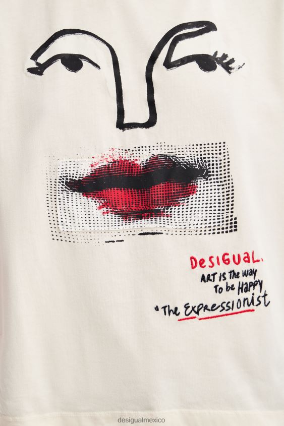 Desigual mujer camiseta con cara artística VZ26R0991 ropa