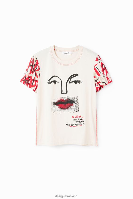 Desigual mujer camiseta con cara artística VZ26R0991 ropa