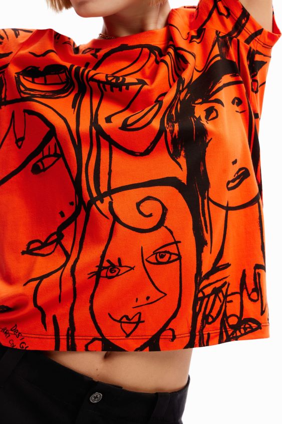 Desigual mujer camiseta con cara en contraste VZ26R0978 ropa